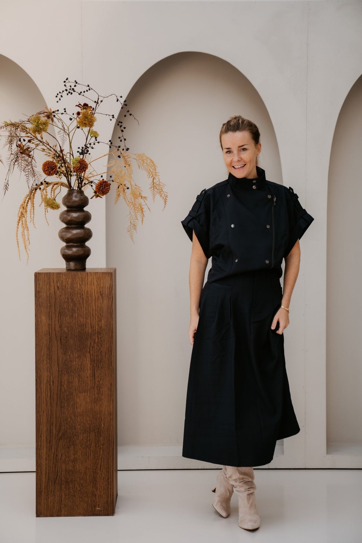 LunnaCC New Pocket Pleat Skirt Navy - Bij Keesje - Co'couture - Rok