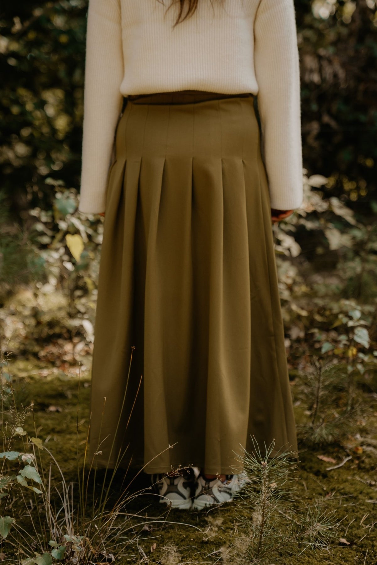 Mariella Plooirok Lang Mosgroen - Bij Keesje - Bij Keesje The Label - Rok