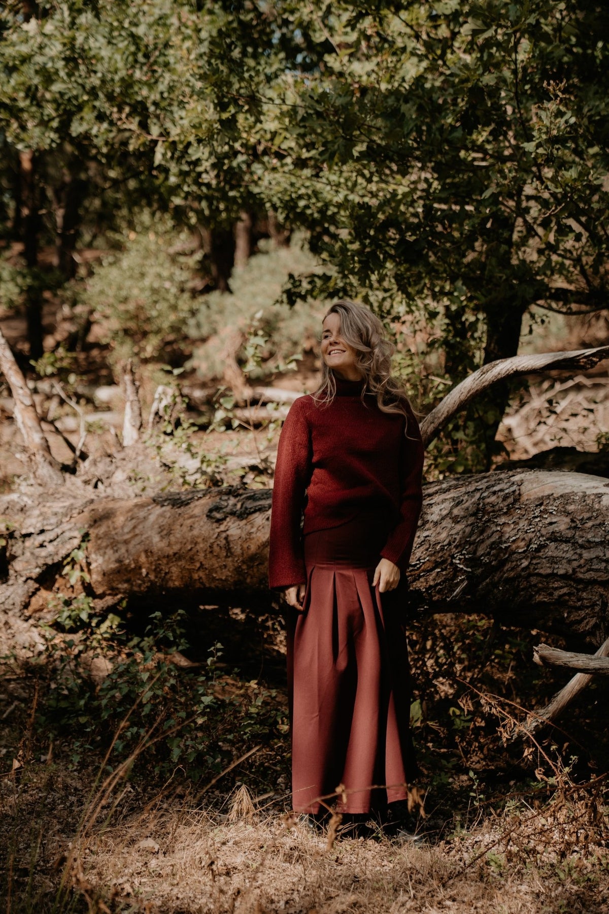 Mariella Plooirok Lang Plum - Bij Keesje - Bij Keesje The Label - Rok