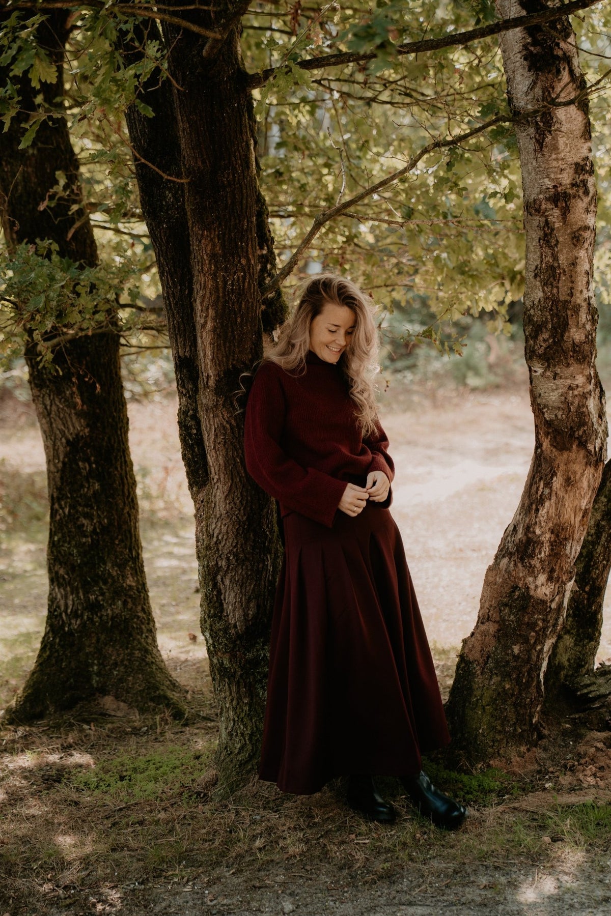 Mariella Plooirok Lang Plum - Bij Keesje - Bij Keesje The Label - Rok