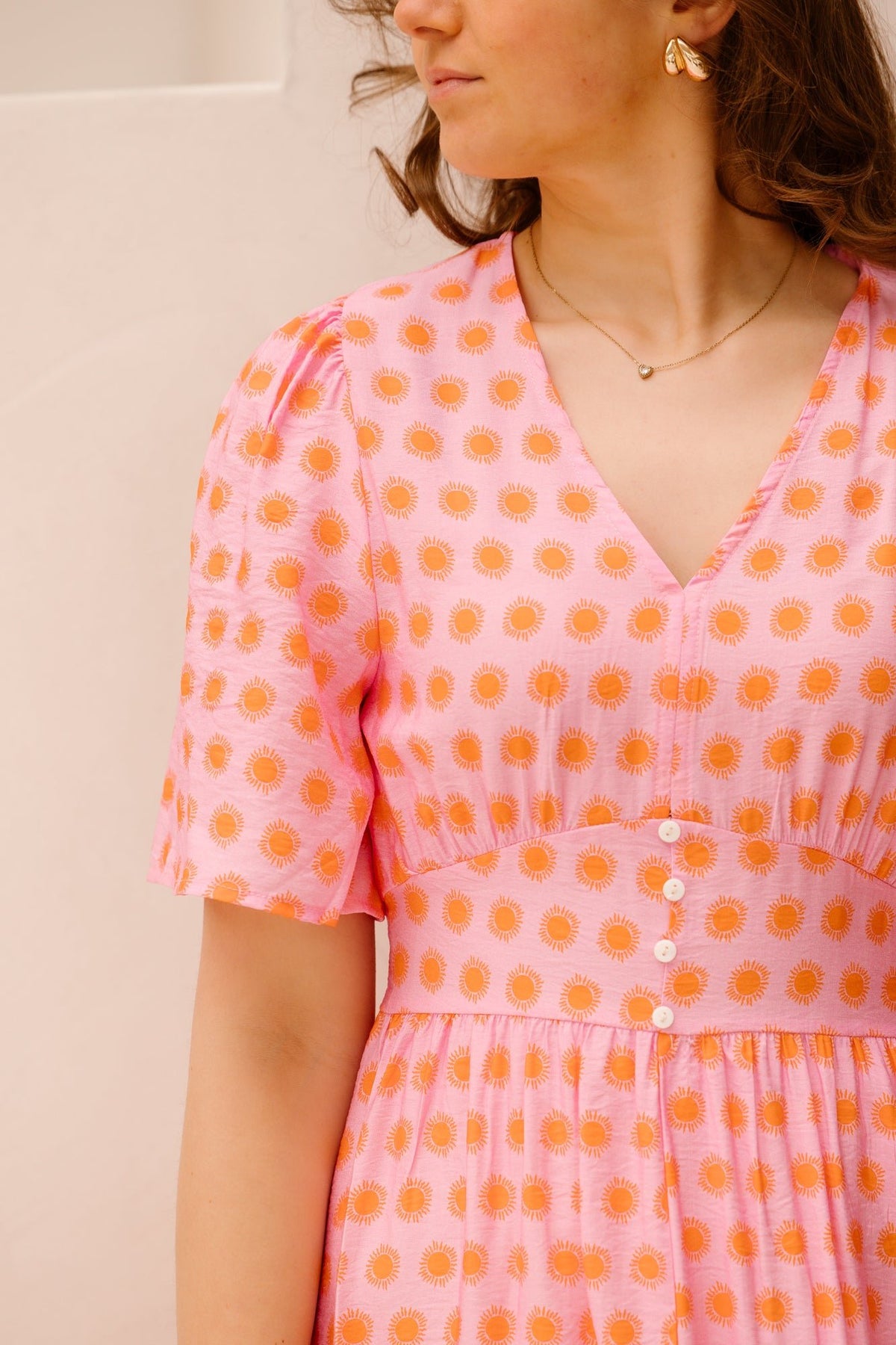 Marielle print dress pink - Bij Keesje - Bij Keesje The Label - Jurk