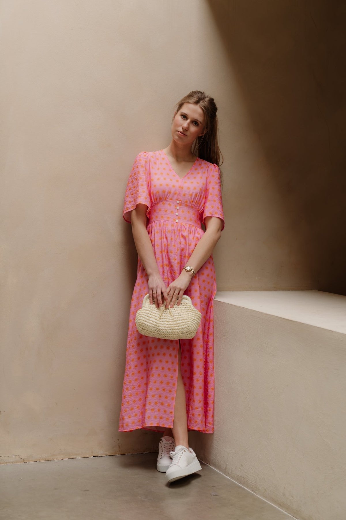 Marielle print dress pink - Bij Keesje - Bij Keesje The Label - Jurk
