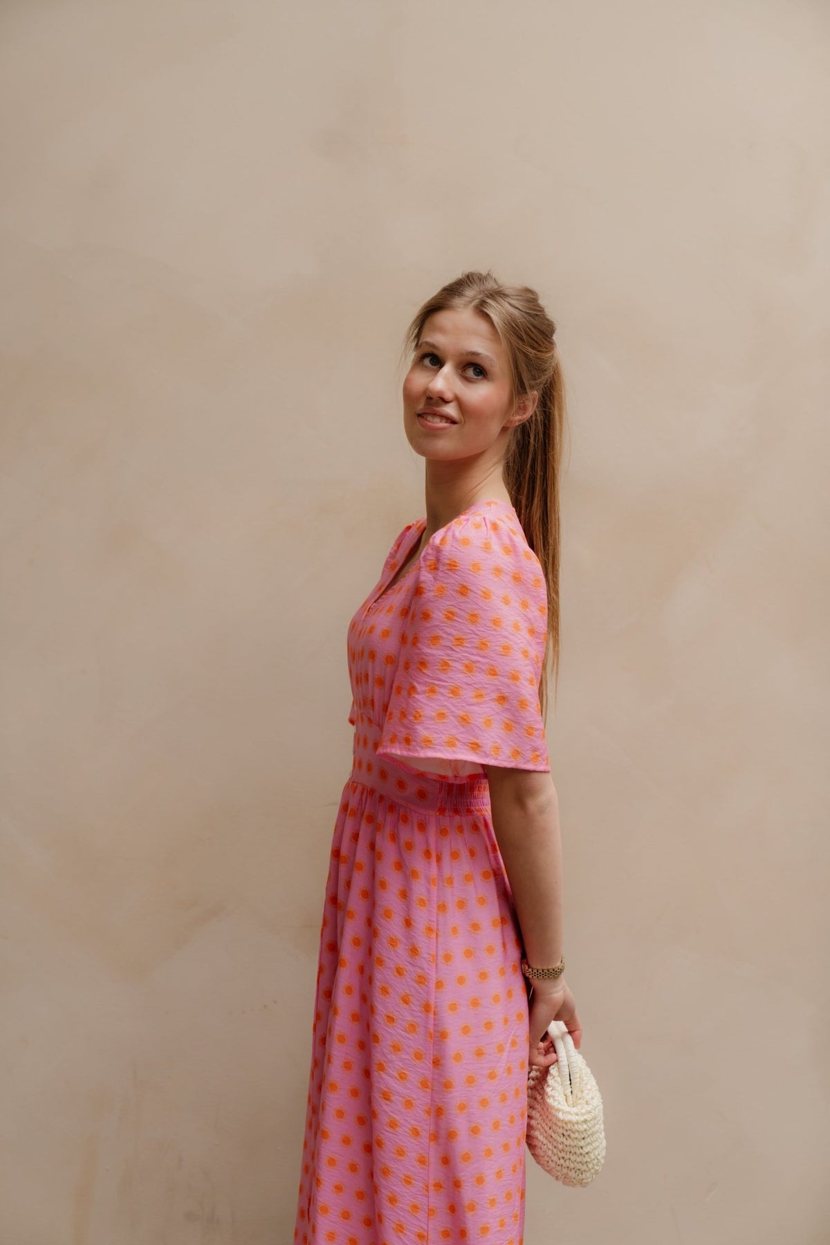 Marielle print dress pink - Bij Keesje - Bij Keesje The Label - Jurk