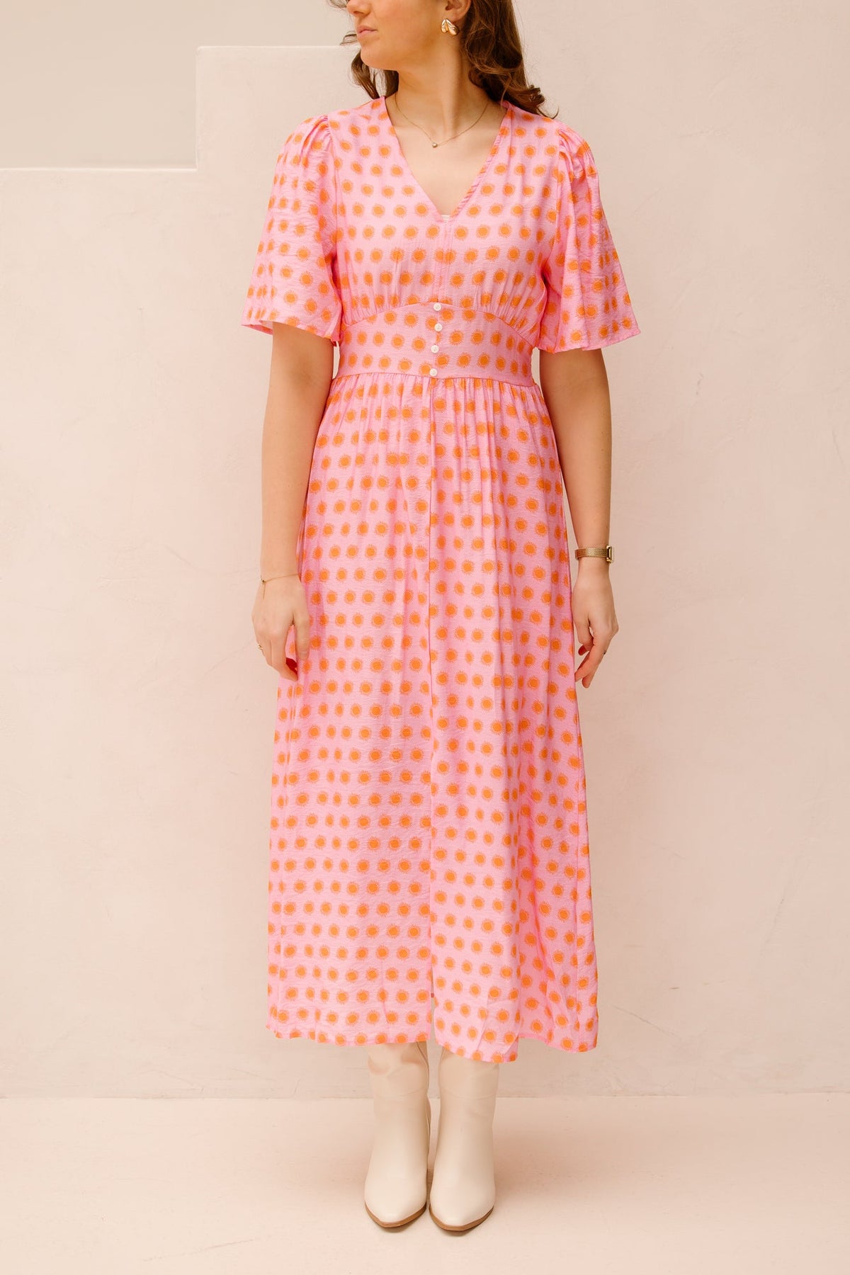 Marielle print dress pink - Bij Keesje - Bij Keesje The Label - Jurk