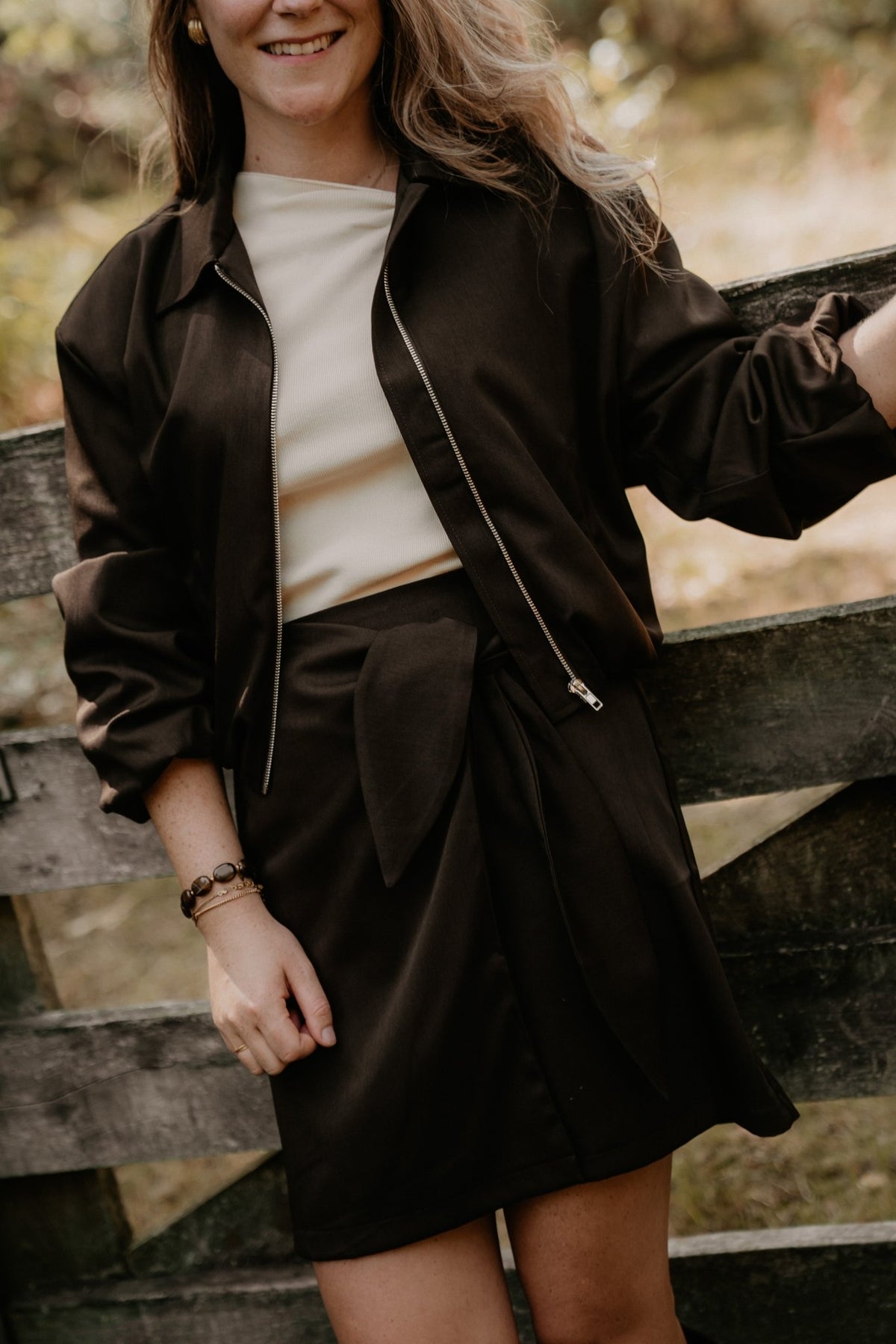 Marit Bomber Jacket Brown - Bij Keesje - Bij Keesje The Label - Jas