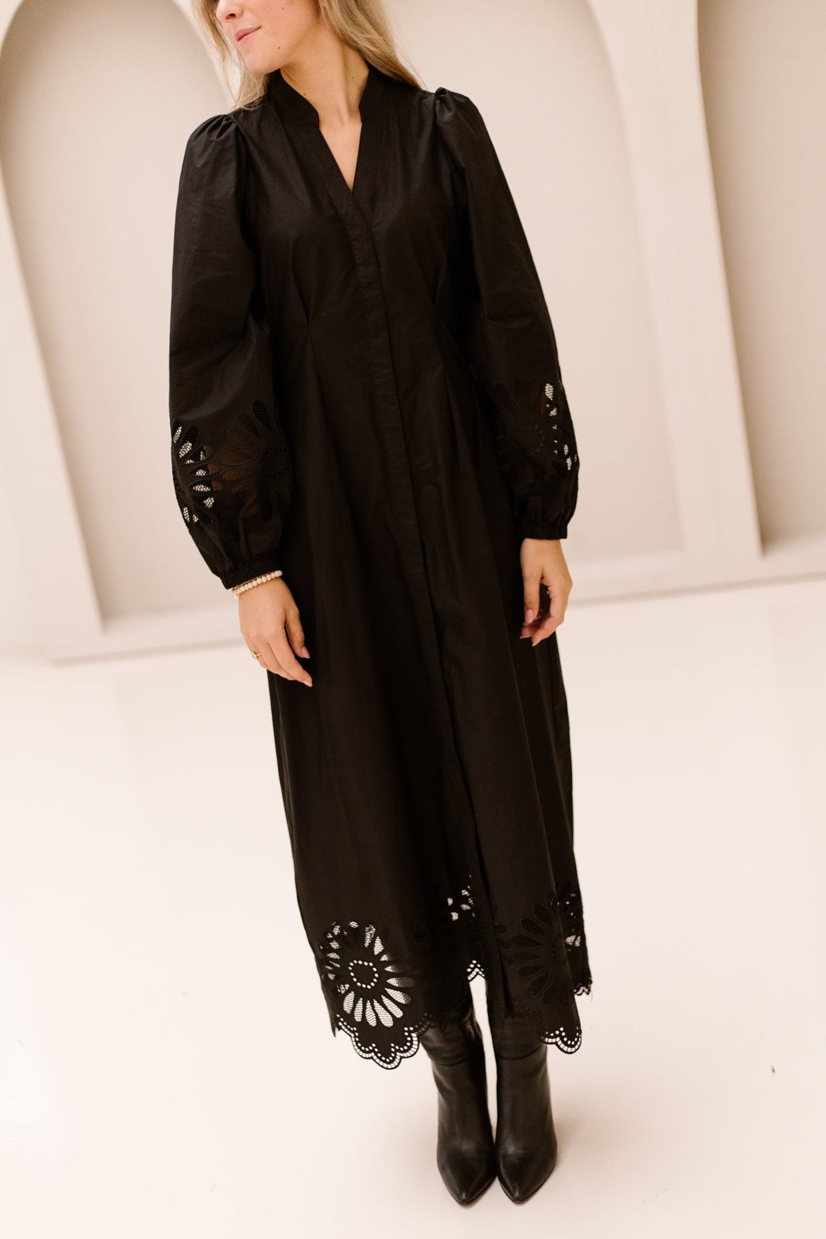 MeliseCC emb dress black - Bij Keesje - Co'couture - Jurk