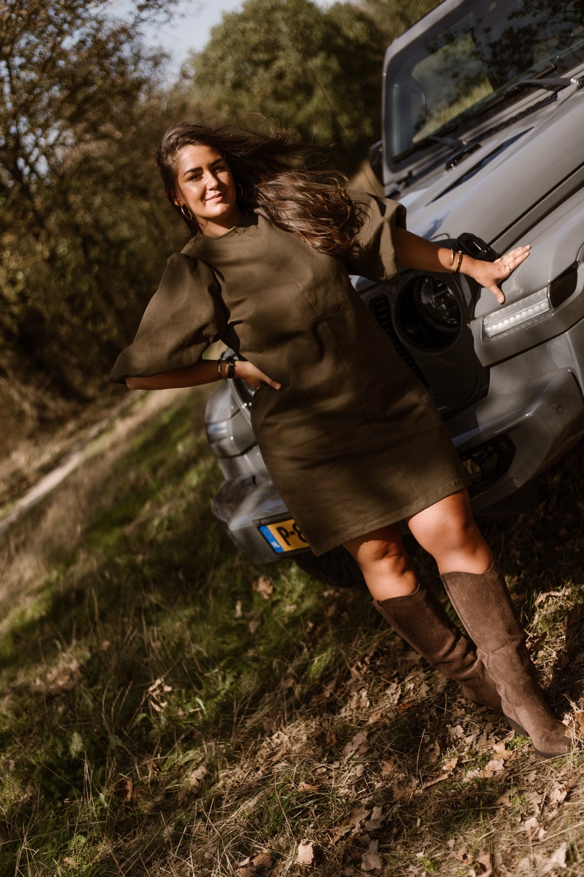 Mette Denim Dress Armygreen - Bij Keesje - Bij Keesje The Label - Jurk