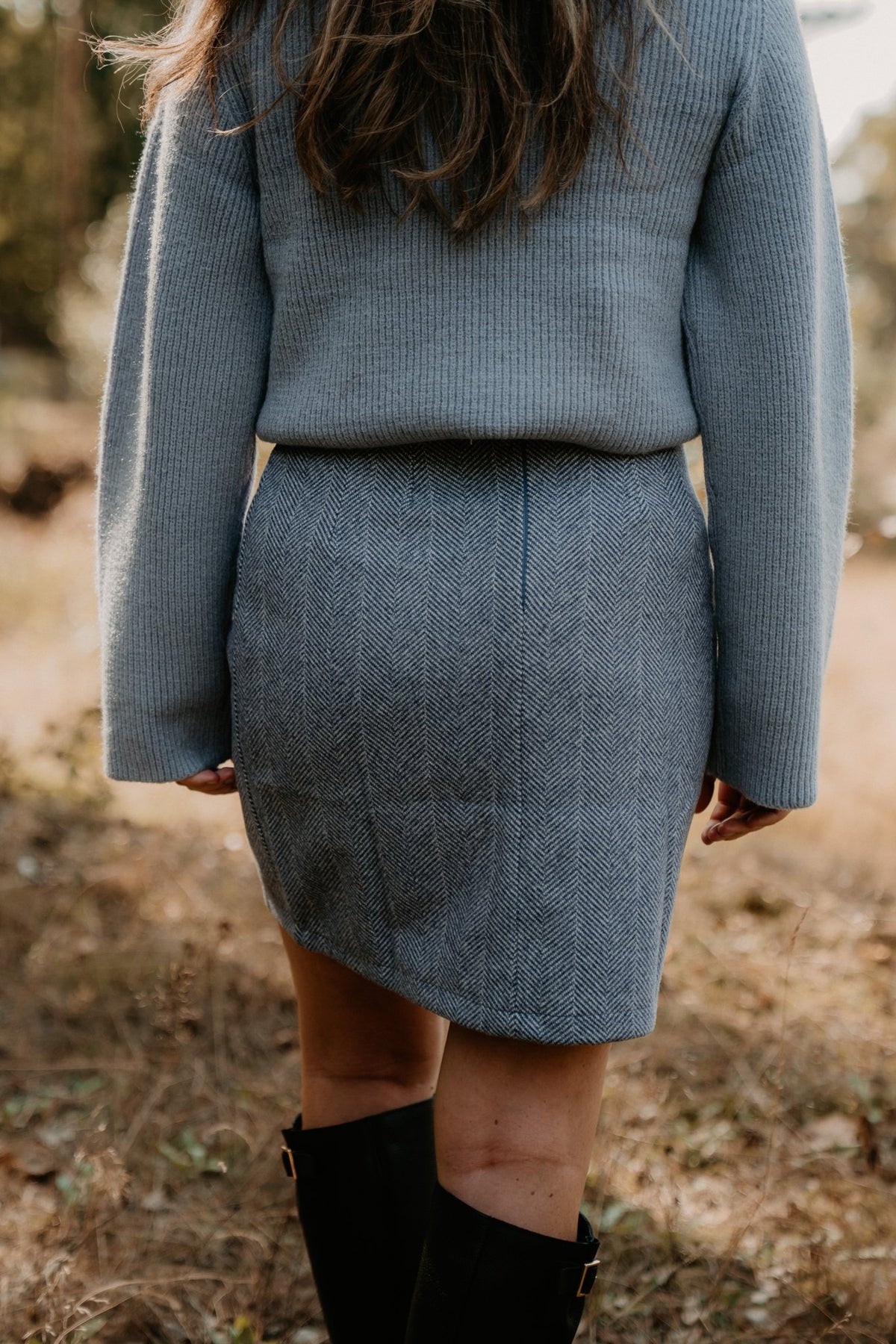 Mieke Skirt Iceblue Melange - Bij Keesje - Bij Keesje The Label - Rok