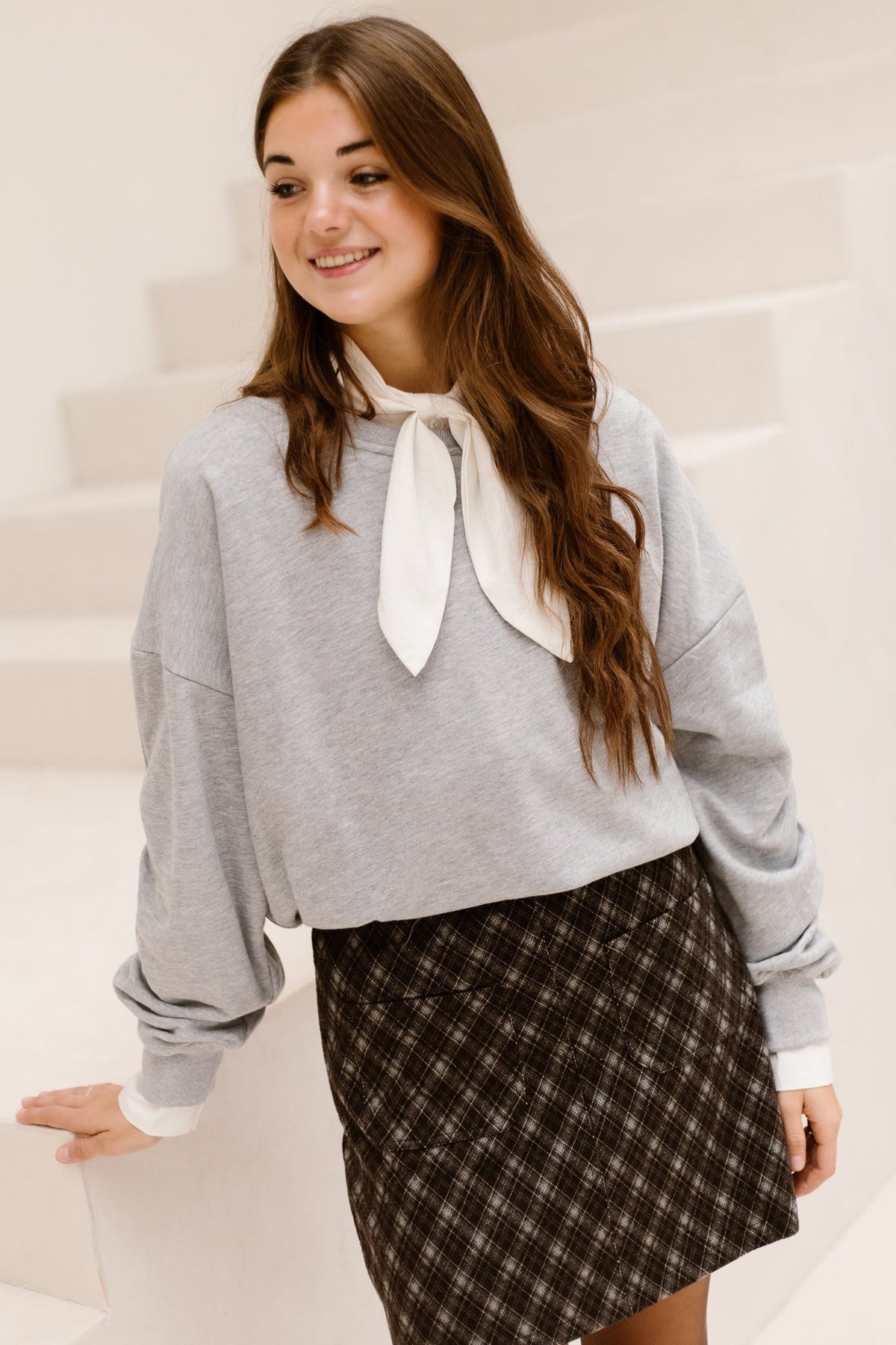 Milly sweater grey - Bij Keesje - Bij Keesje - Trui