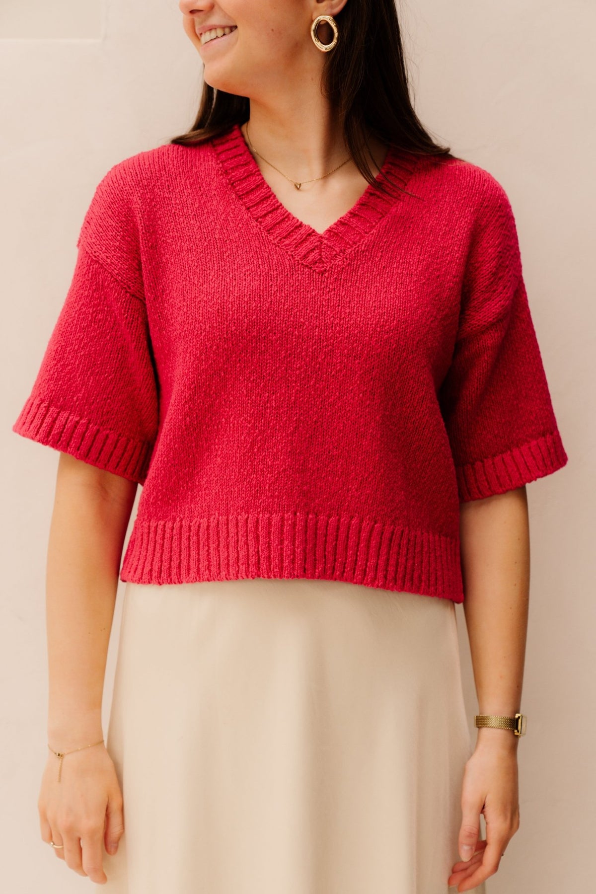 MSCHHannalie 2/4 V Pullover Jazzy - Bij Keesje - MSCH Copenhagen - Trui