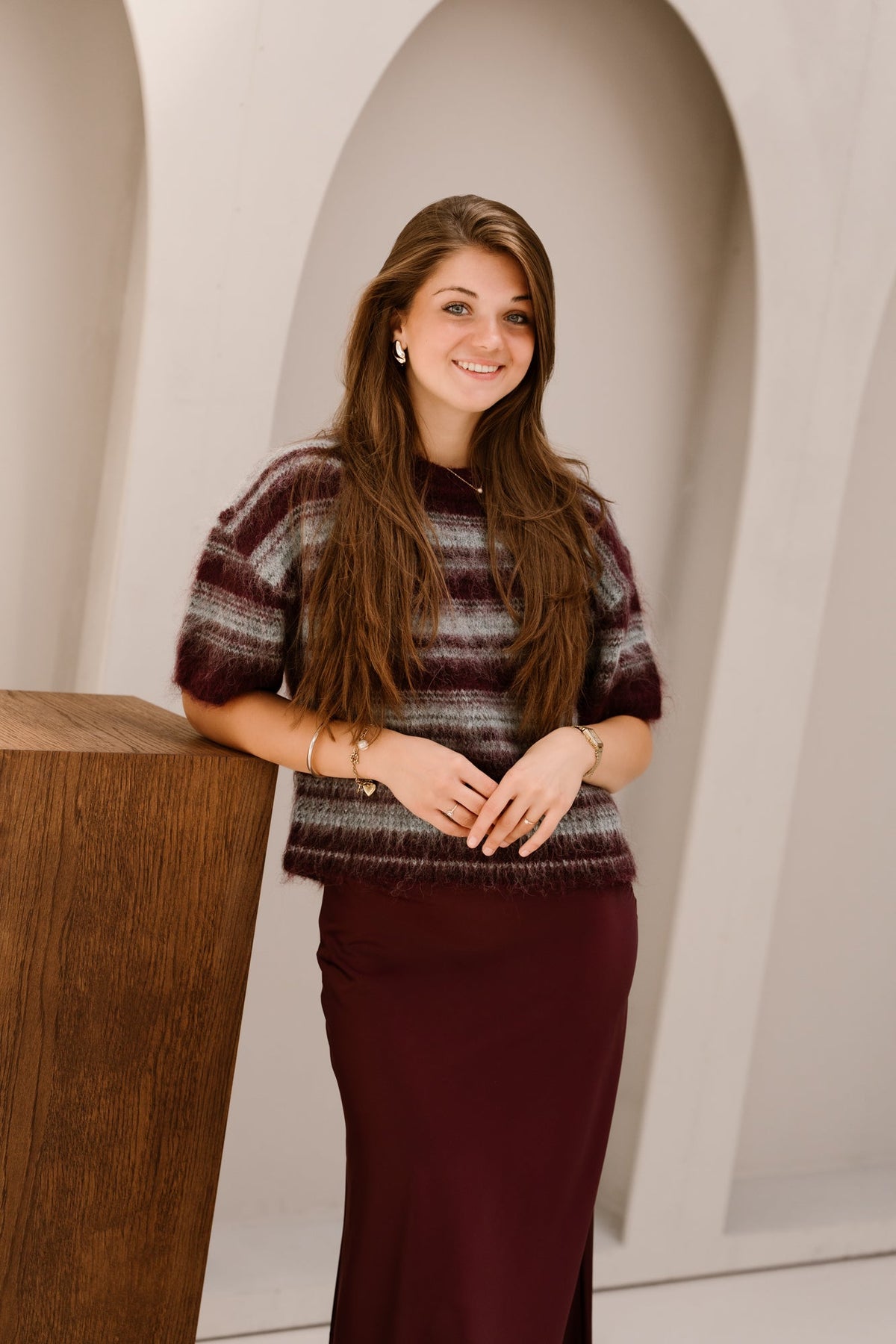 MSCHLycie 2/4 Pullover STP Purple-Gray - Bij Keesje - MSCH Copenhagen - Trui