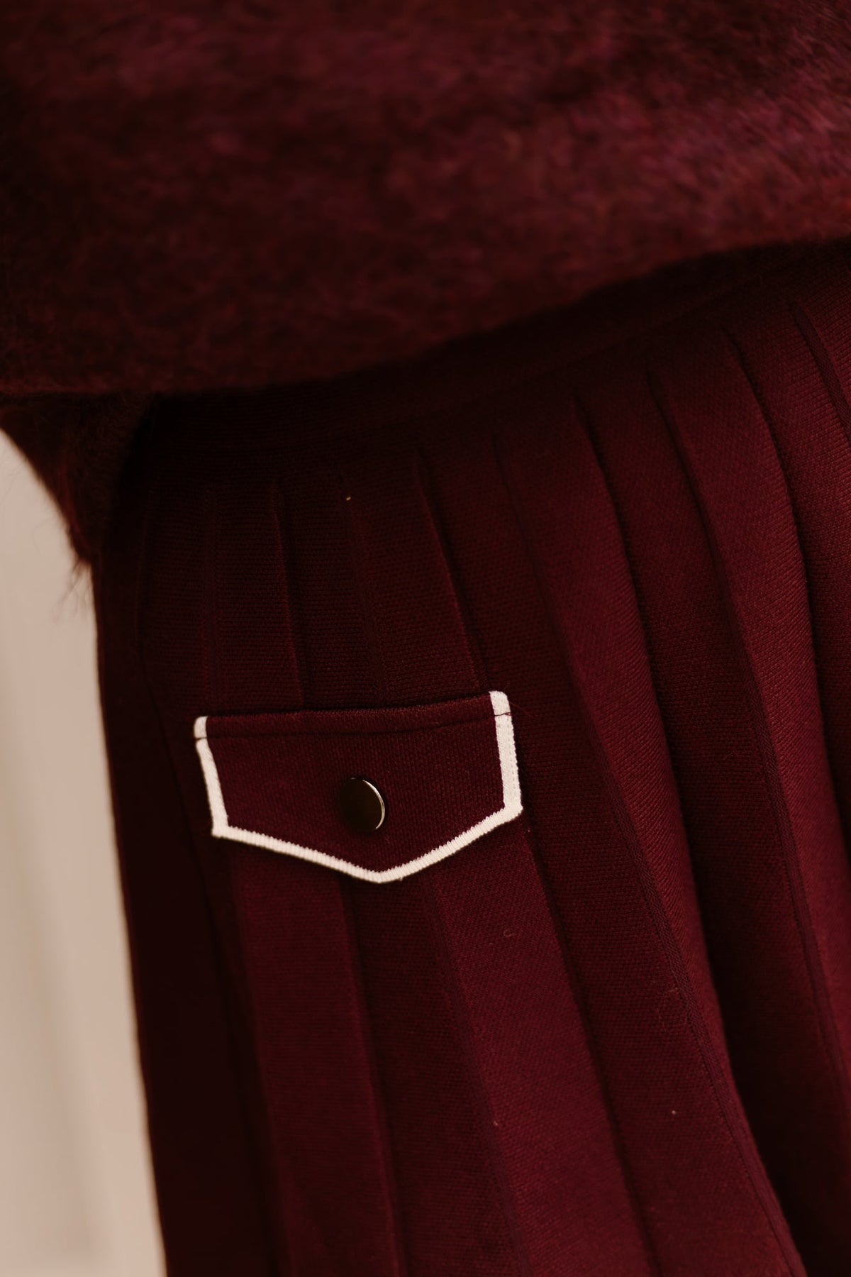 Nelina Pleat skirt bordeaux - Bij Keesje - Bij Keesje - Rok