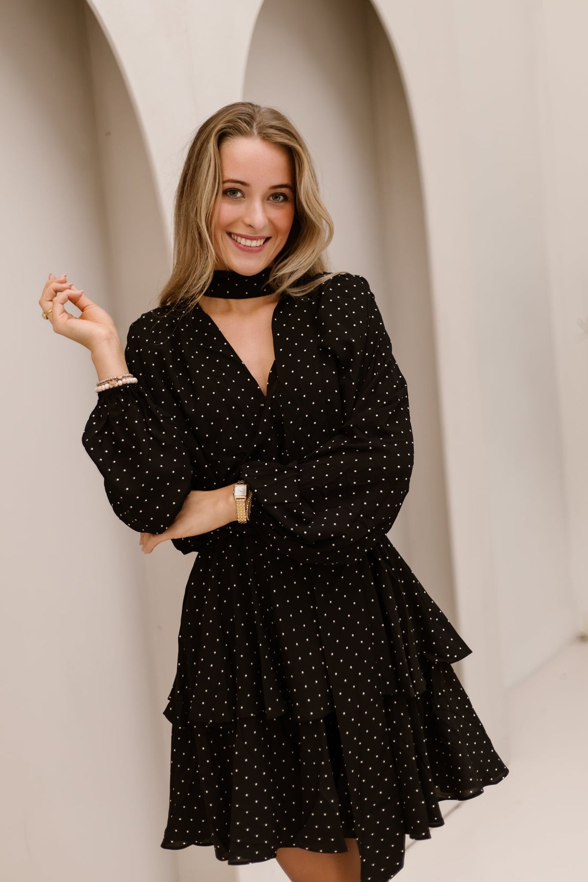 Niellie Dot dress black - Bij Keesje - Neo Noir - Jurk