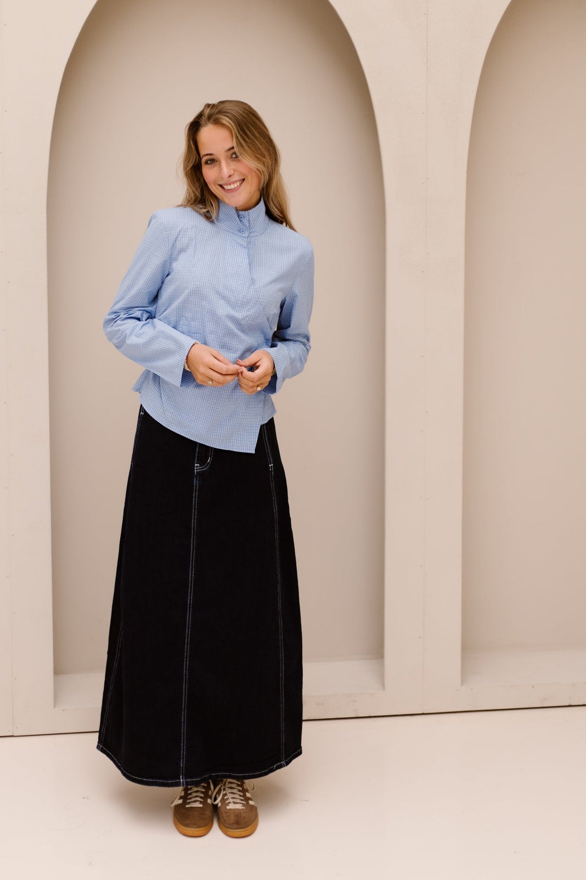 Objerika wrap top light blue - Bij Keesje - Object - Top