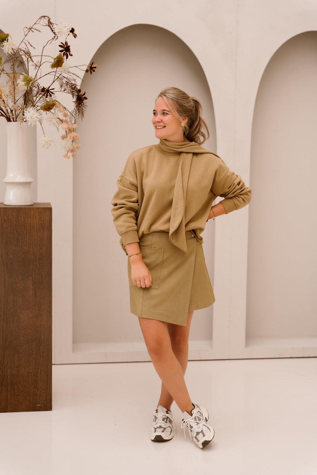 Objlisa wrap skirt fennel seed - Bij Keesje - Object - Rok