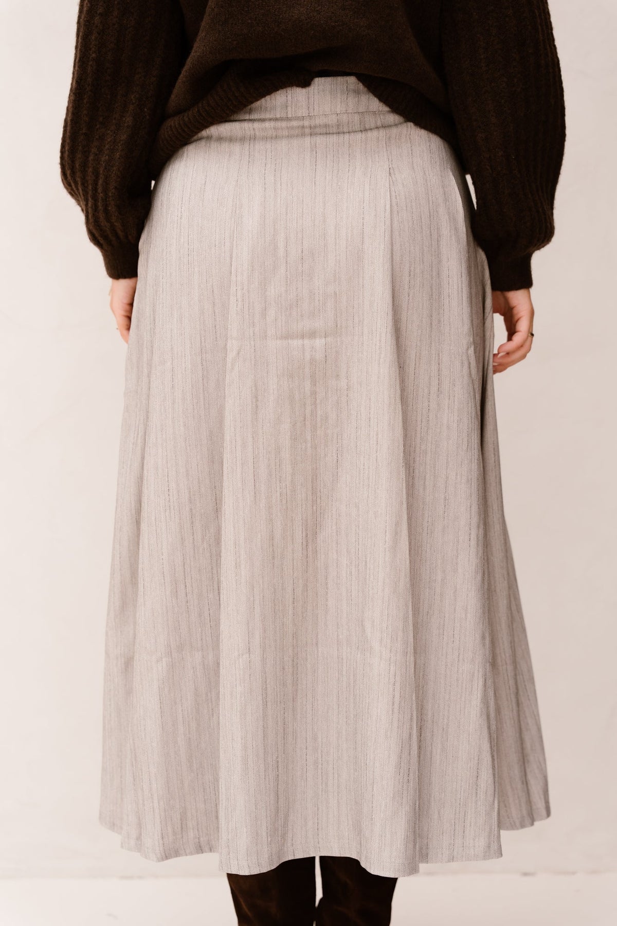 Objnimra pleat skirt grey melange - Bij Keesje - Object - Rok