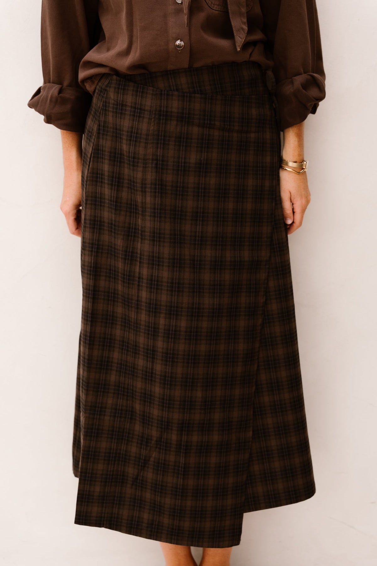 Objsoley Reese Re Midi Wrap Skirt Carafe/Blue Shado - Bij Keesje - Object - Rokken