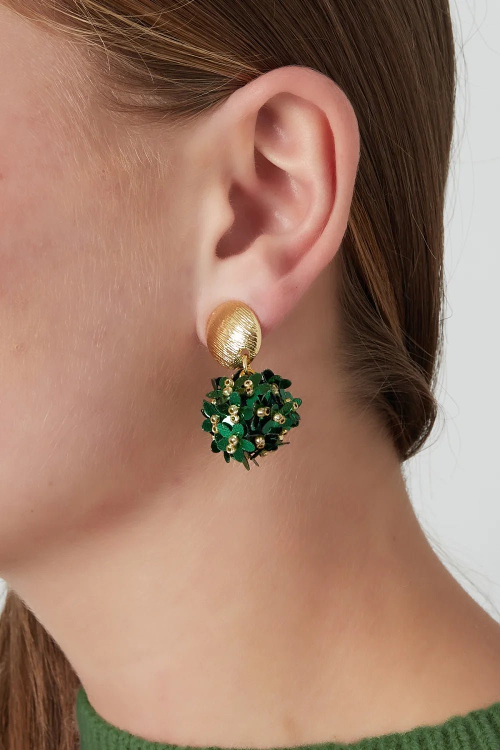Oorbellen flower green - Bij Keesje - Bij Keesje - Oorbellen
