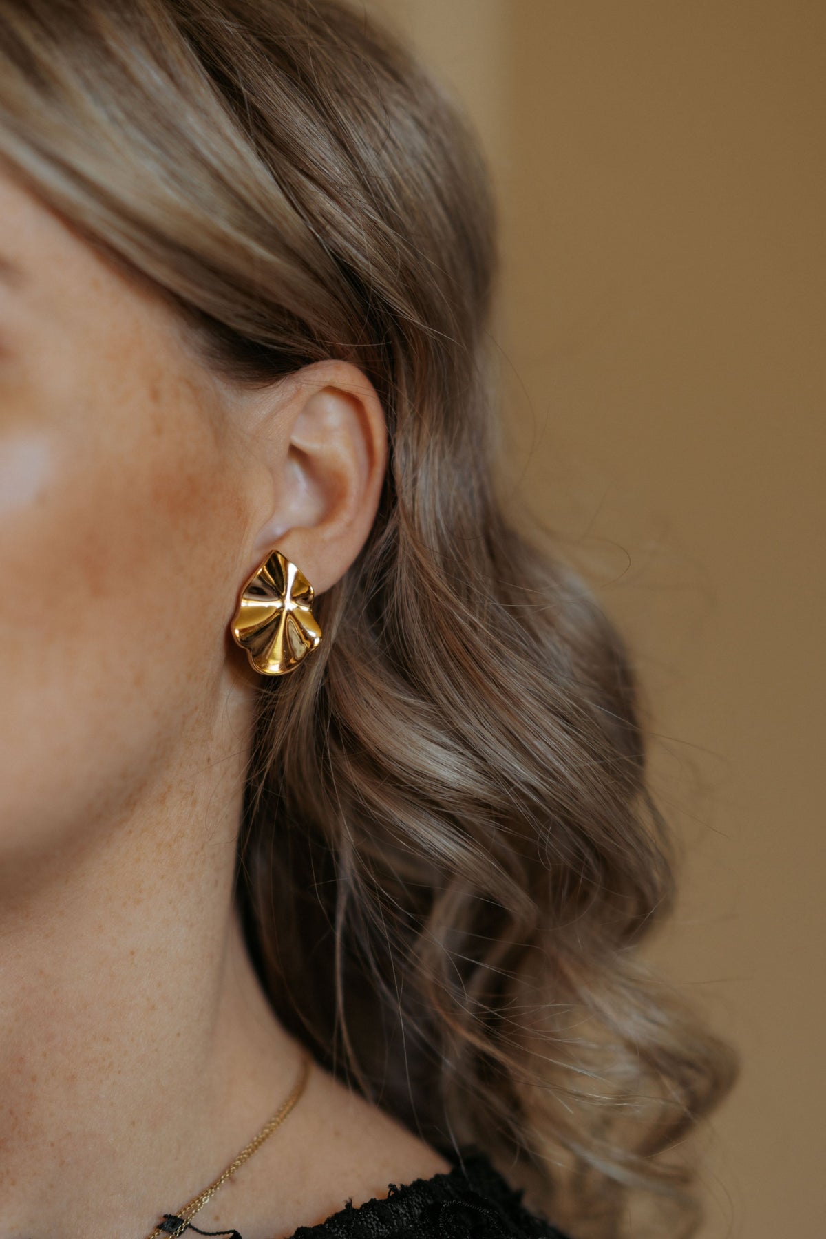 Oorbellen Lip Earrings Gold S - Bij Keesje - BOW19