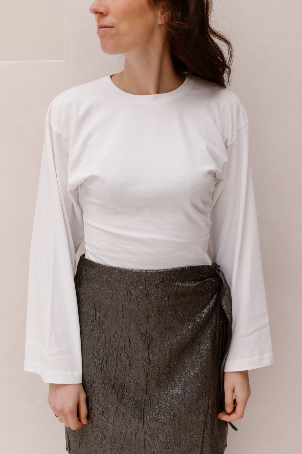 Paska boxy long tee white - Bij Keesje - Neo Noir