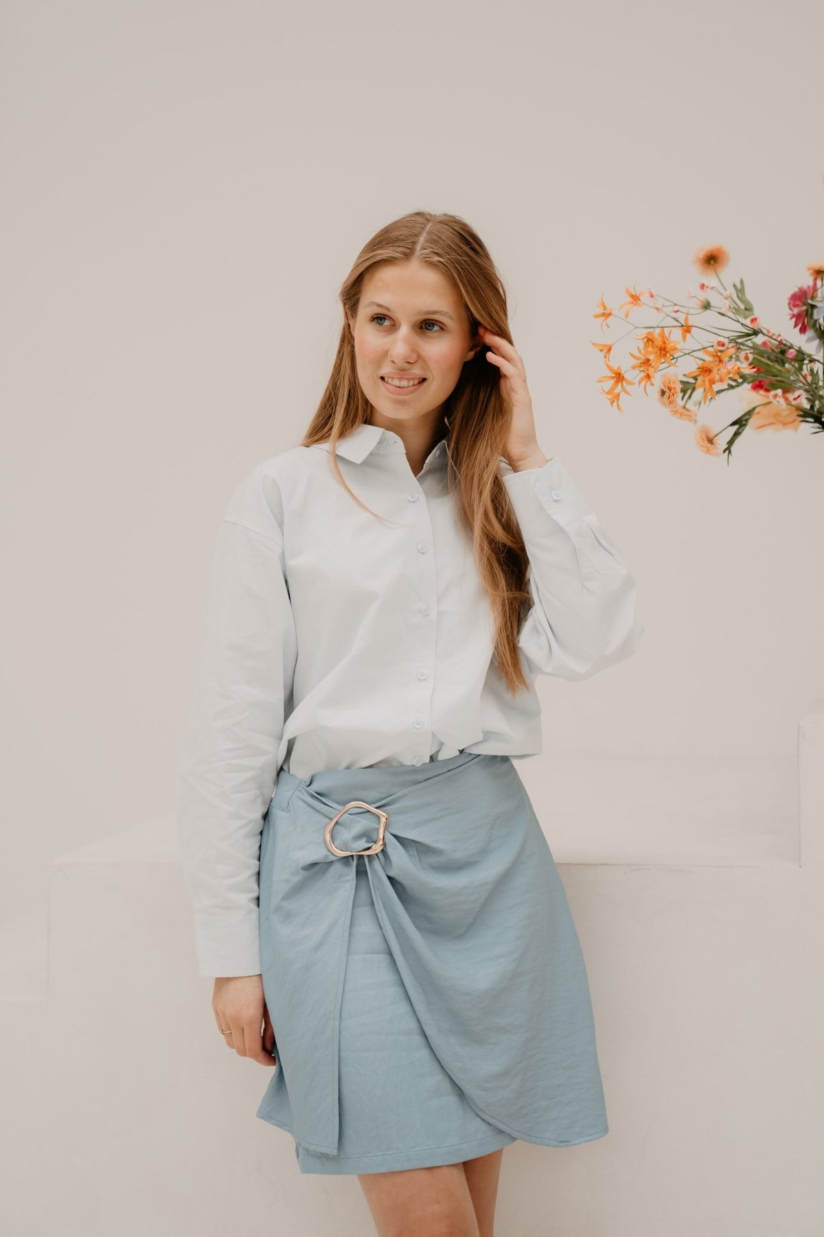 Renee blouse blauw - Bij Keesje - Bij Keesje - Blouse