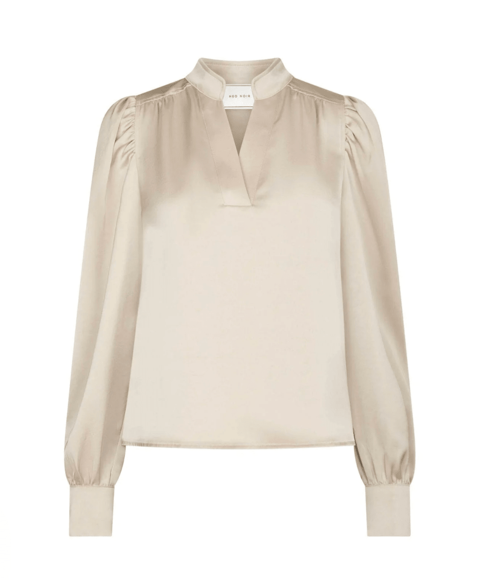 Rosslyn heavy sateen champagne - Bij Keesje - Neo Noir - Blouse