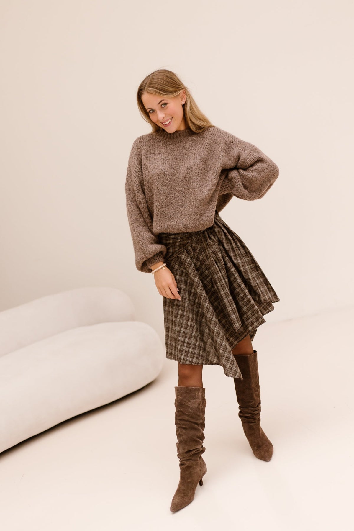 Sabella check skirt - Bij Keesje - Neo Noir - Rok
