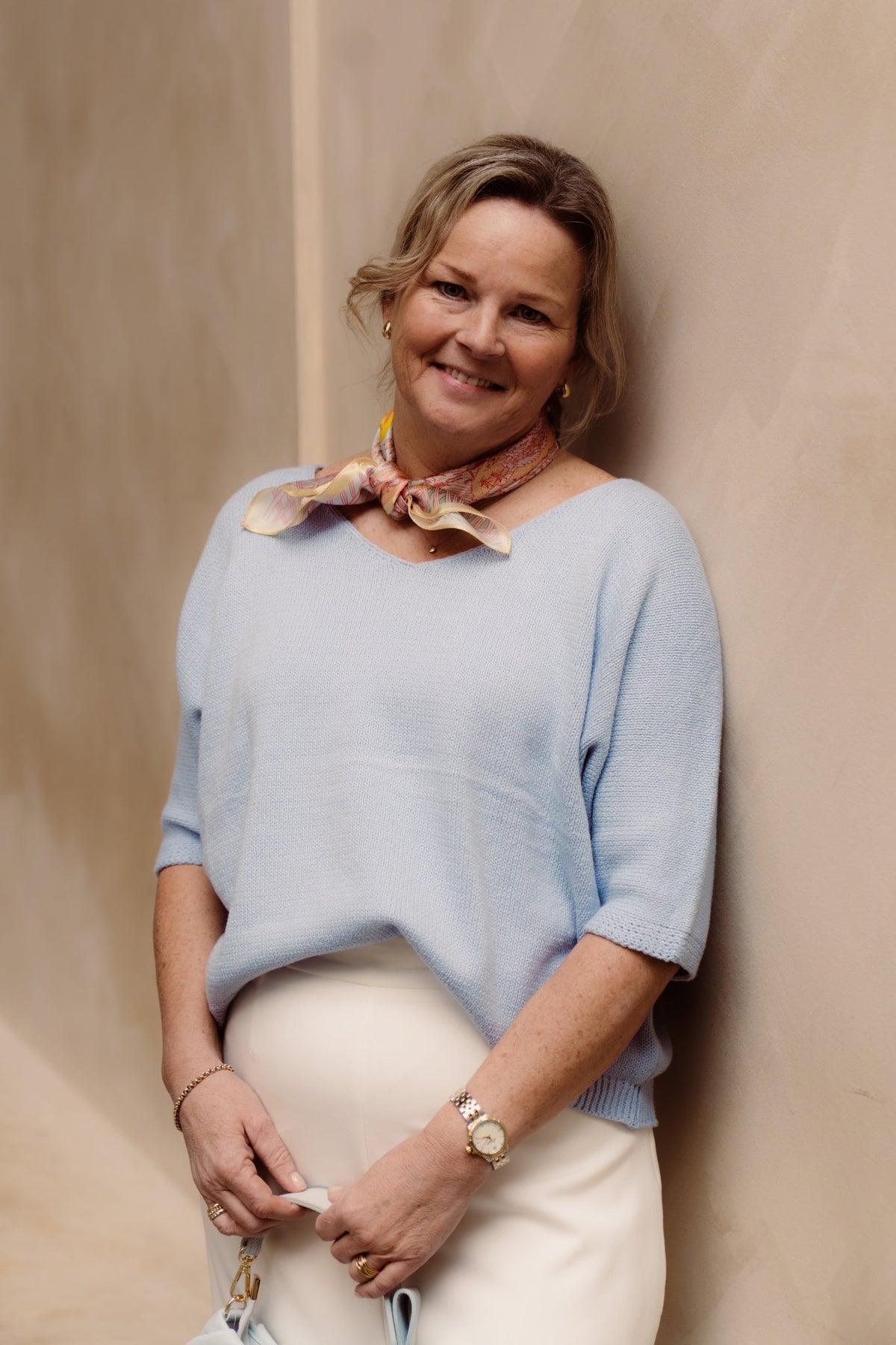 Sandra top light blue - Bij Keesje - Bij Keesje The Label - top
