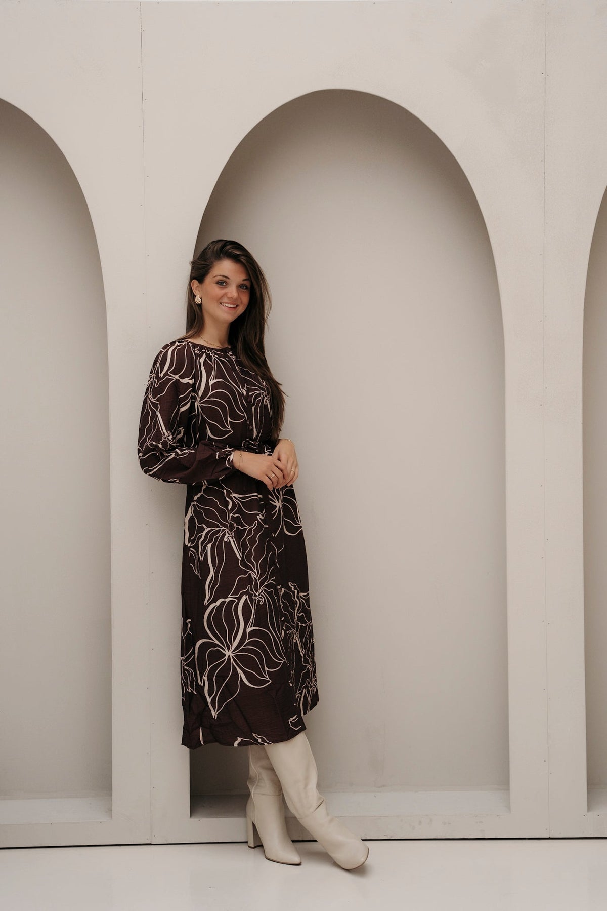 SL Dress Brown/Sand 26643 - Bij Keesje - Smashed Lemon - Jurk