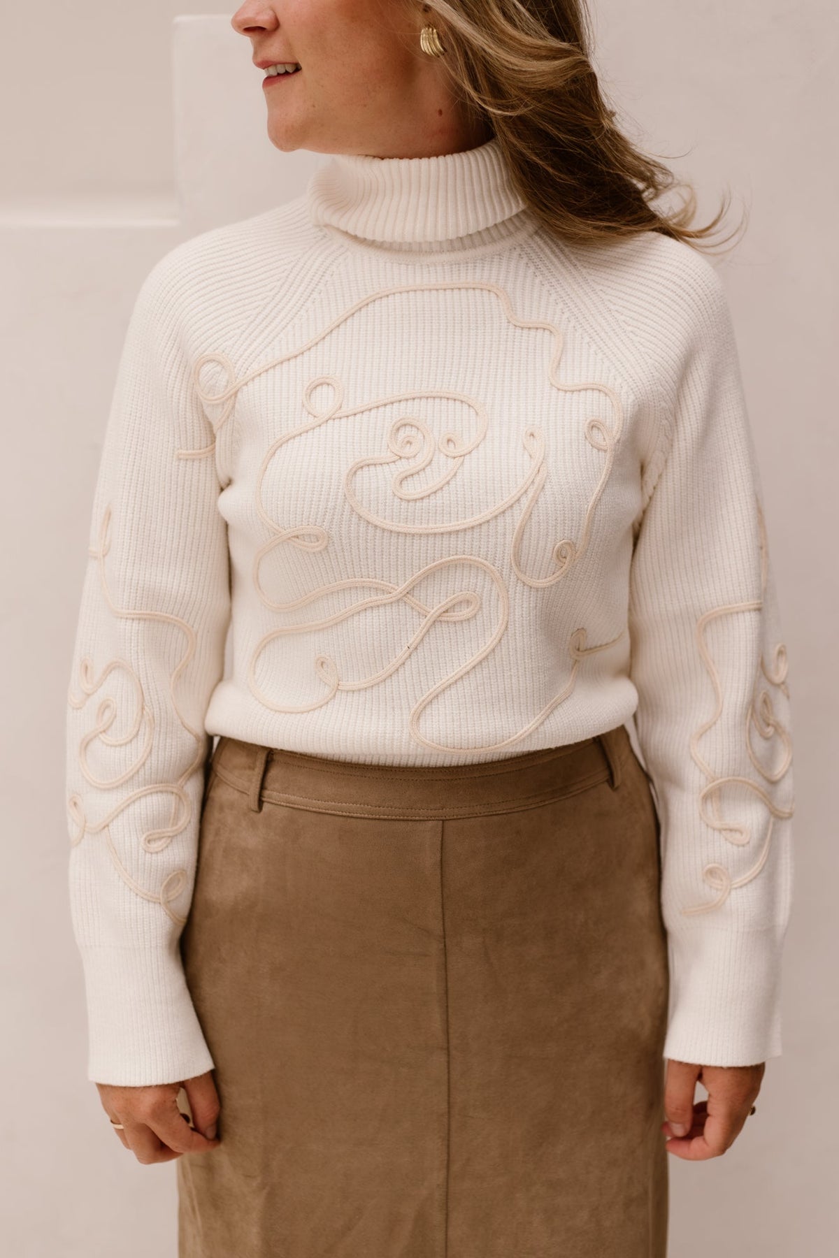 SL Sweater Off-White/sand opdruk - 26538 - Bij Keesje - Smashed Lemon - sweater