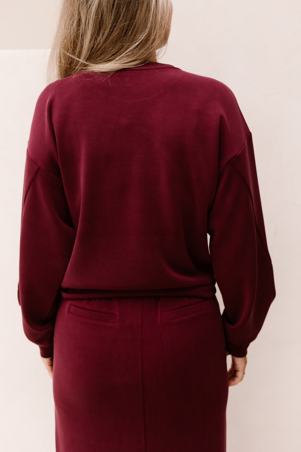 Sweater Modal Knot Detail Merlot 05502 - Bij Keesje - Esqualo - sweater