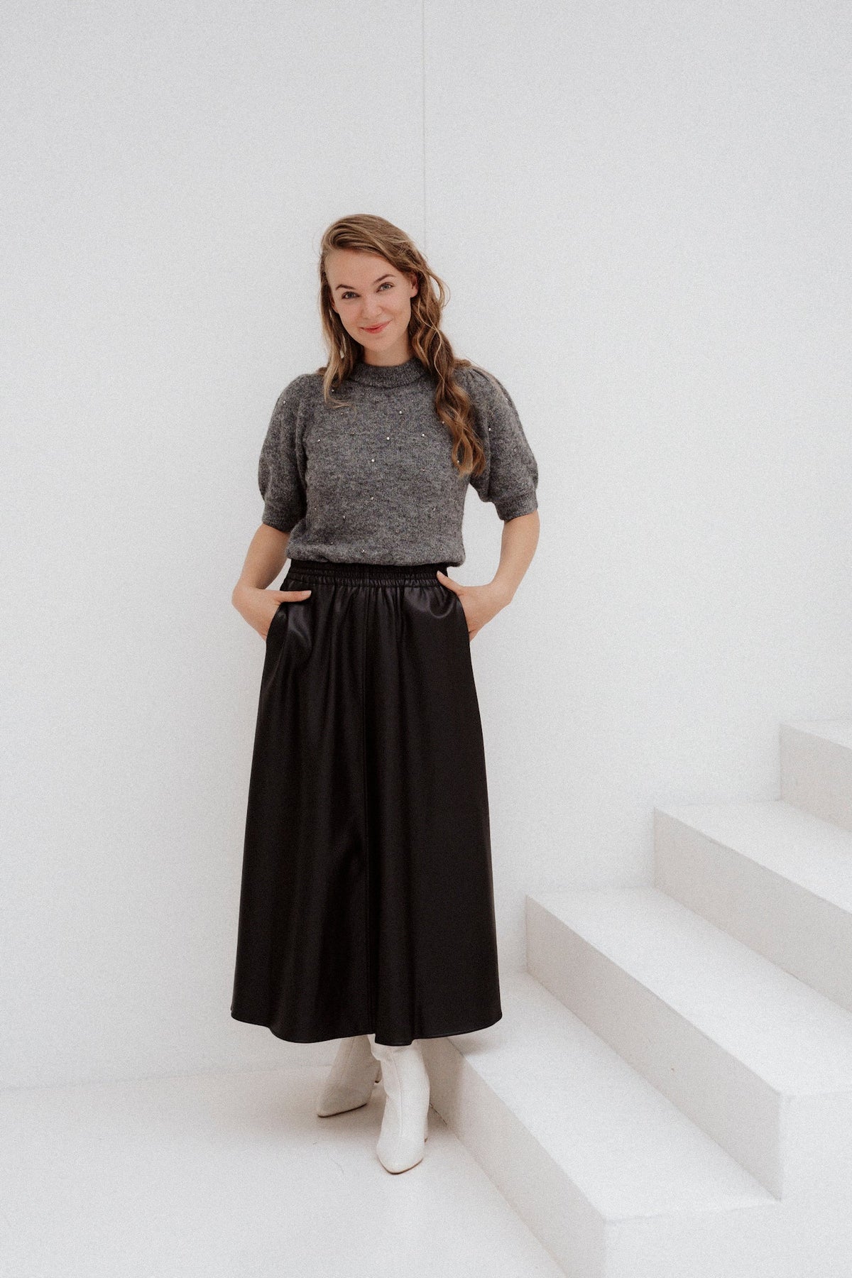 Sweater S/SLVE Diamonds Grey - Bij Keesje - Esqualo - Trui