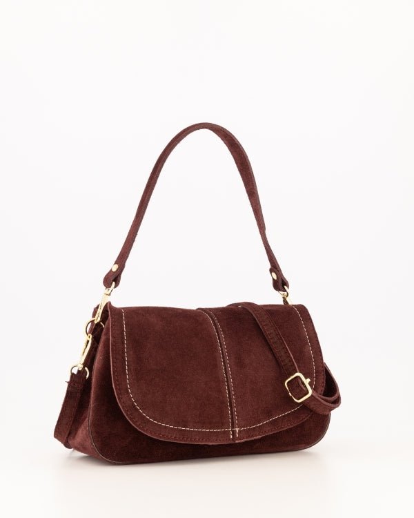 Tas Catania suede bordeaux - Bij Keesje - Bij Keesje - tas