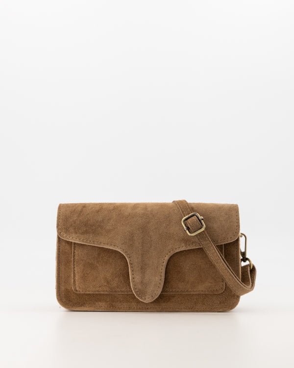 Tas Margot suede taupe - Bij Keesje - Bij Keesje - tas