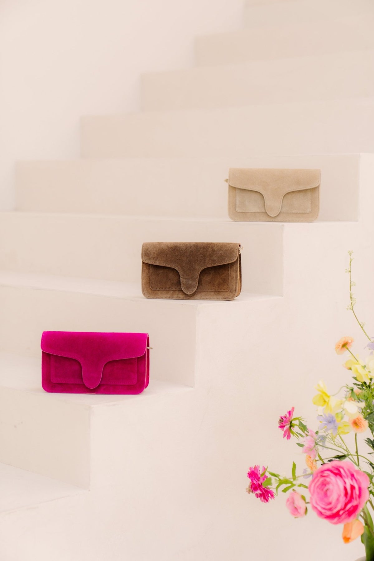 Tas Margot suede taupe - Bij Keesje - Bij Keesje - tas