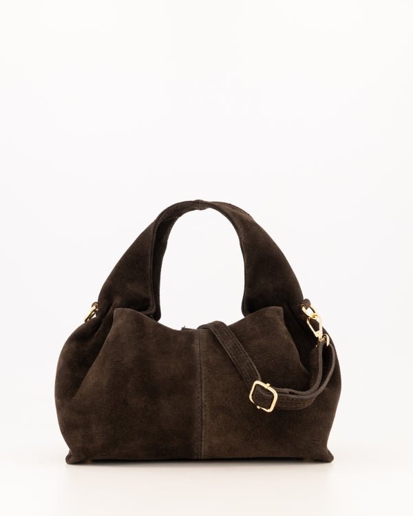 Tas Polly suede donkerbruin - Bij Keesje - Bij Keesje - Tas