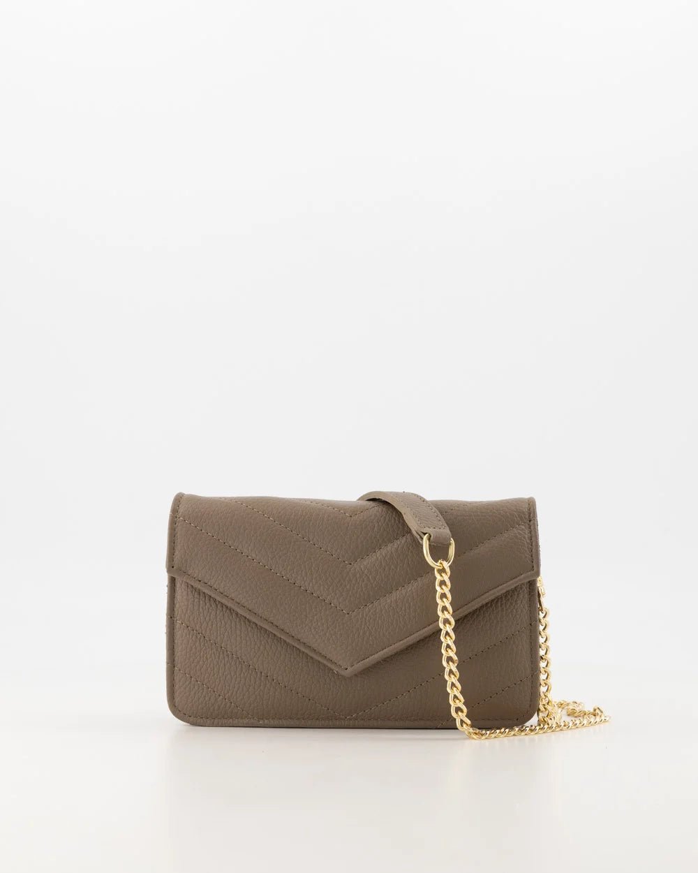 Tas roos leer dark taupe - Bij Keesje - Bij Keesje
