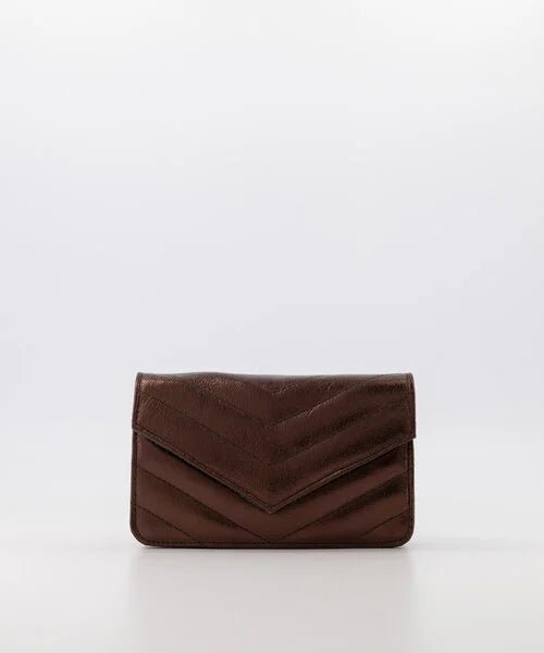 Tas Roos metallic donkerbruin - Bij Keesje - Bij Keesje