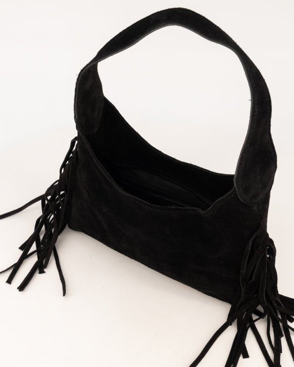 Tas Siena suede zwart - Bij Keesje - Bij Keesje - Tas