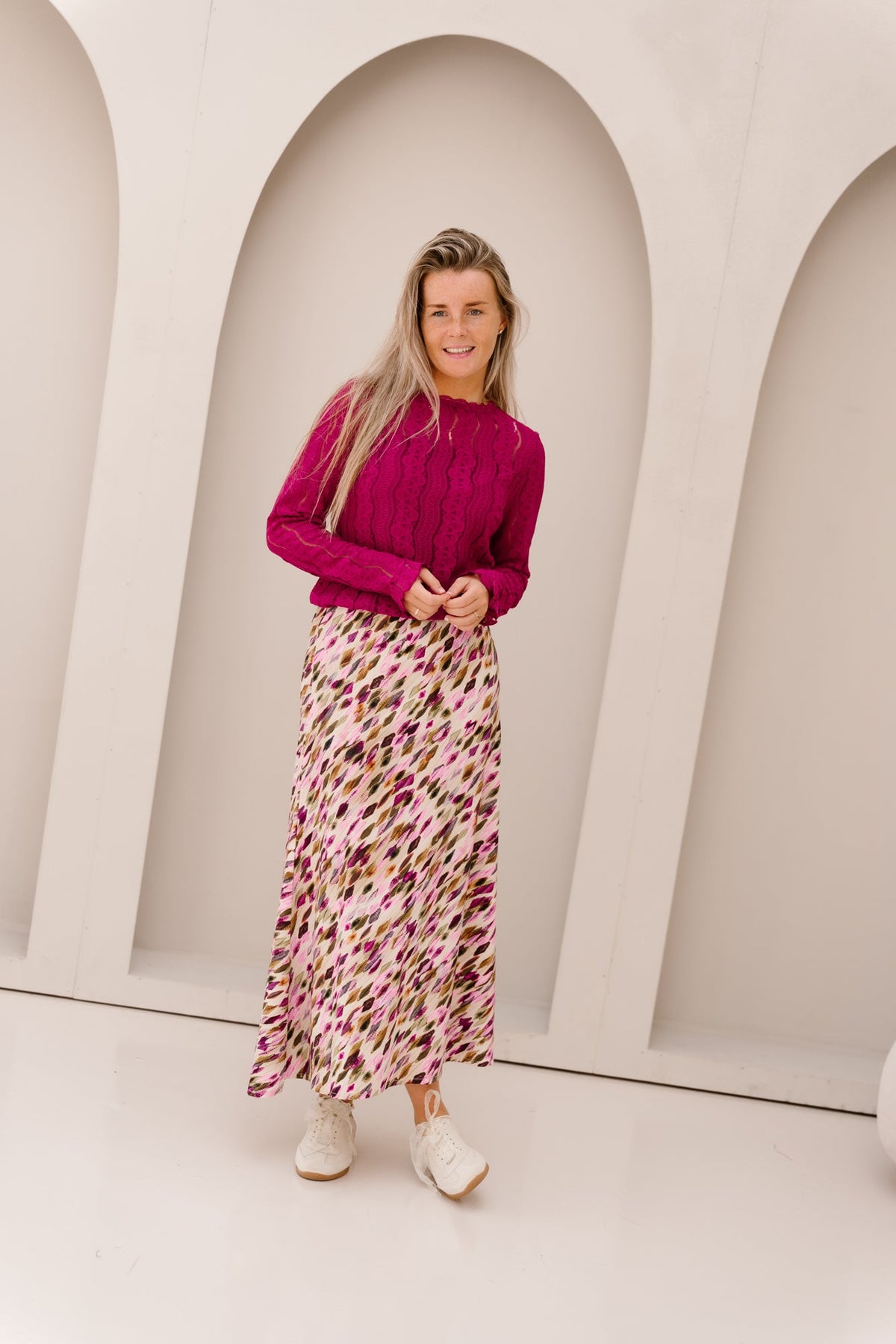 Top lace magenta - 202879 - Bij Keesje - mi piace - top