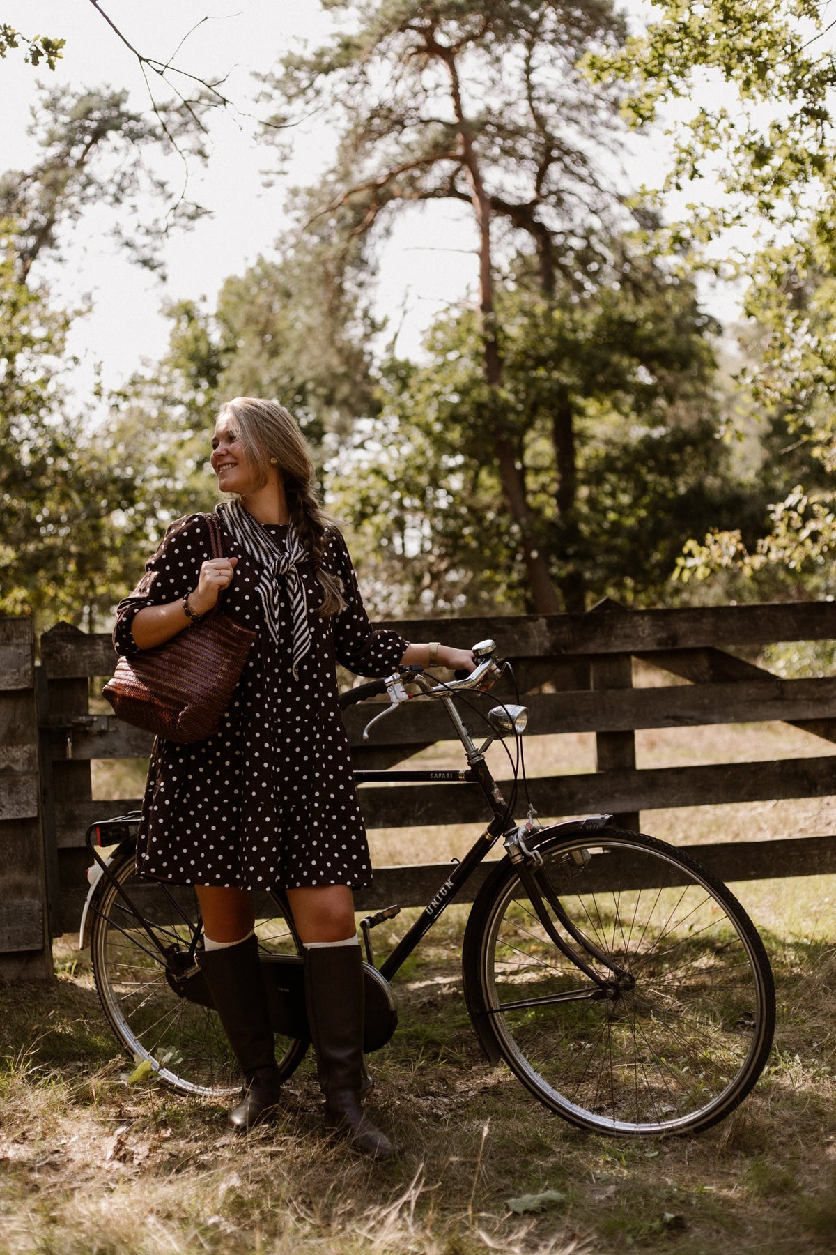 Veerle Dots Dress Brown - Bij Keesje - Bij Keesje The Label - Jurk