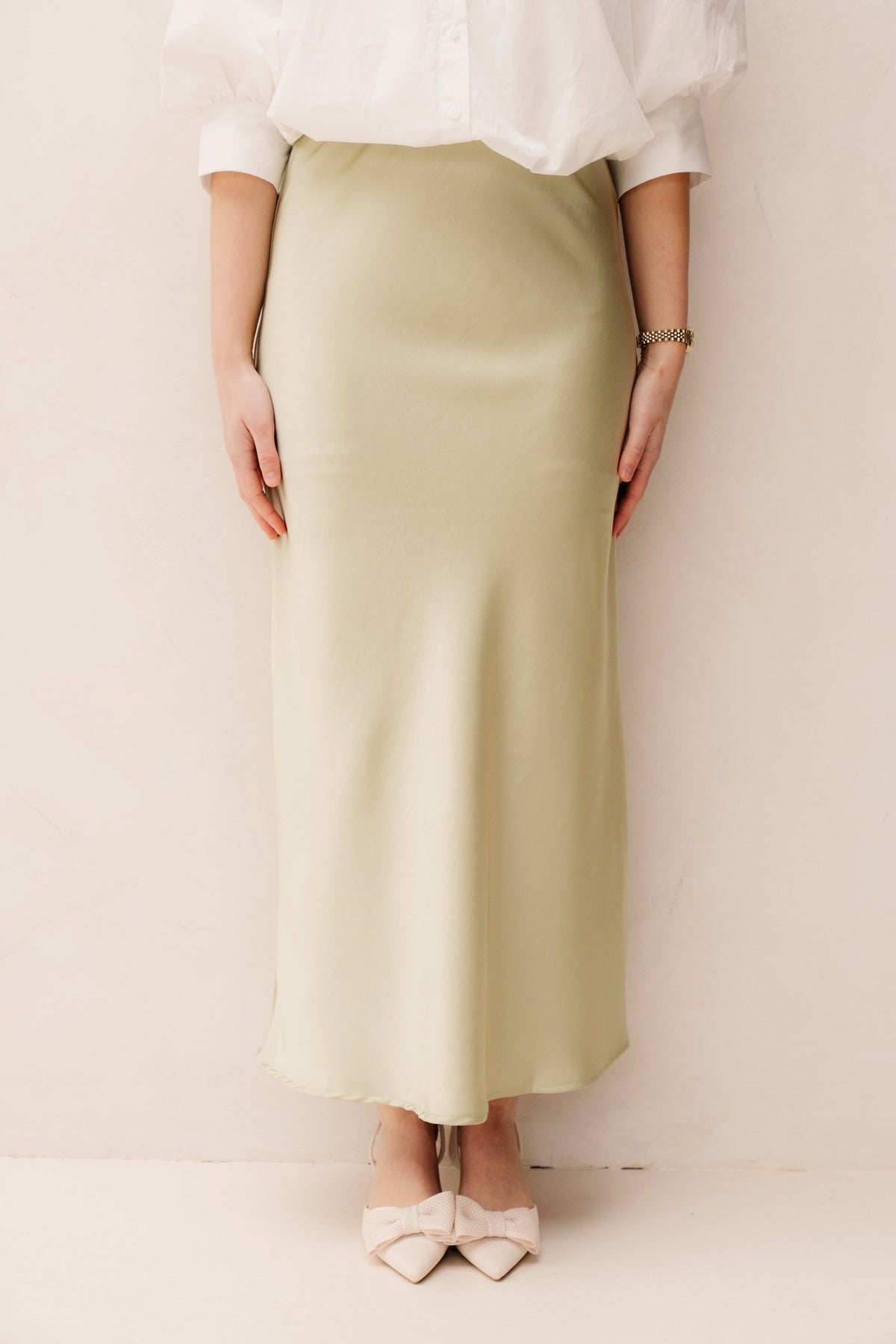Vicky Heavy Sateen Skirt Mint Green - Bij Keesje - Neo Noir - Rokken