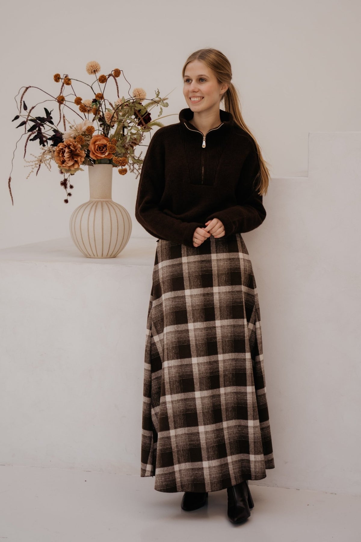Voxana sweater Moka - Bij Keesje - Ange - Trui