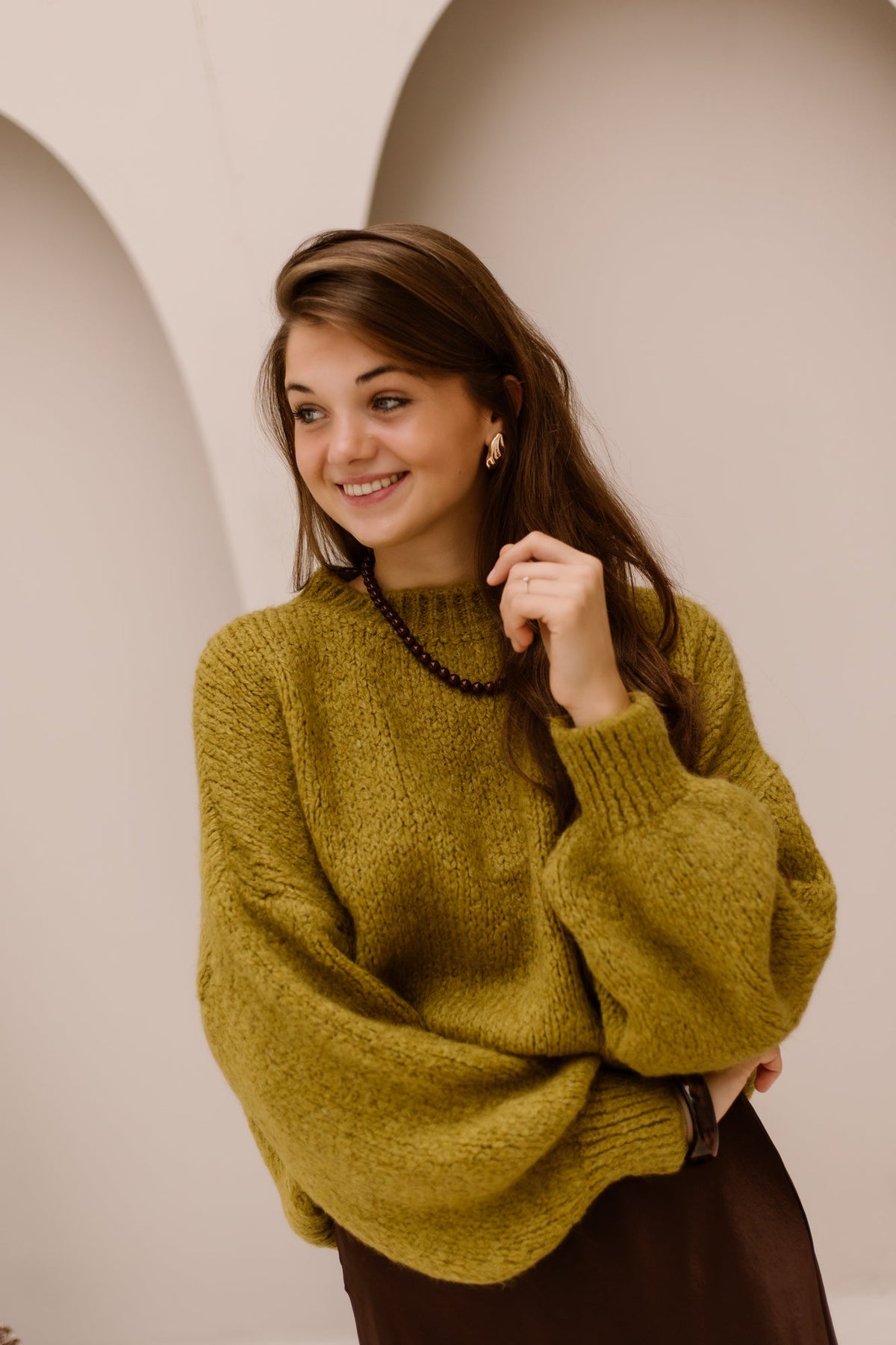 Wendy sweater mosgroen - Bij Keesje - Bij Keesje - Trui