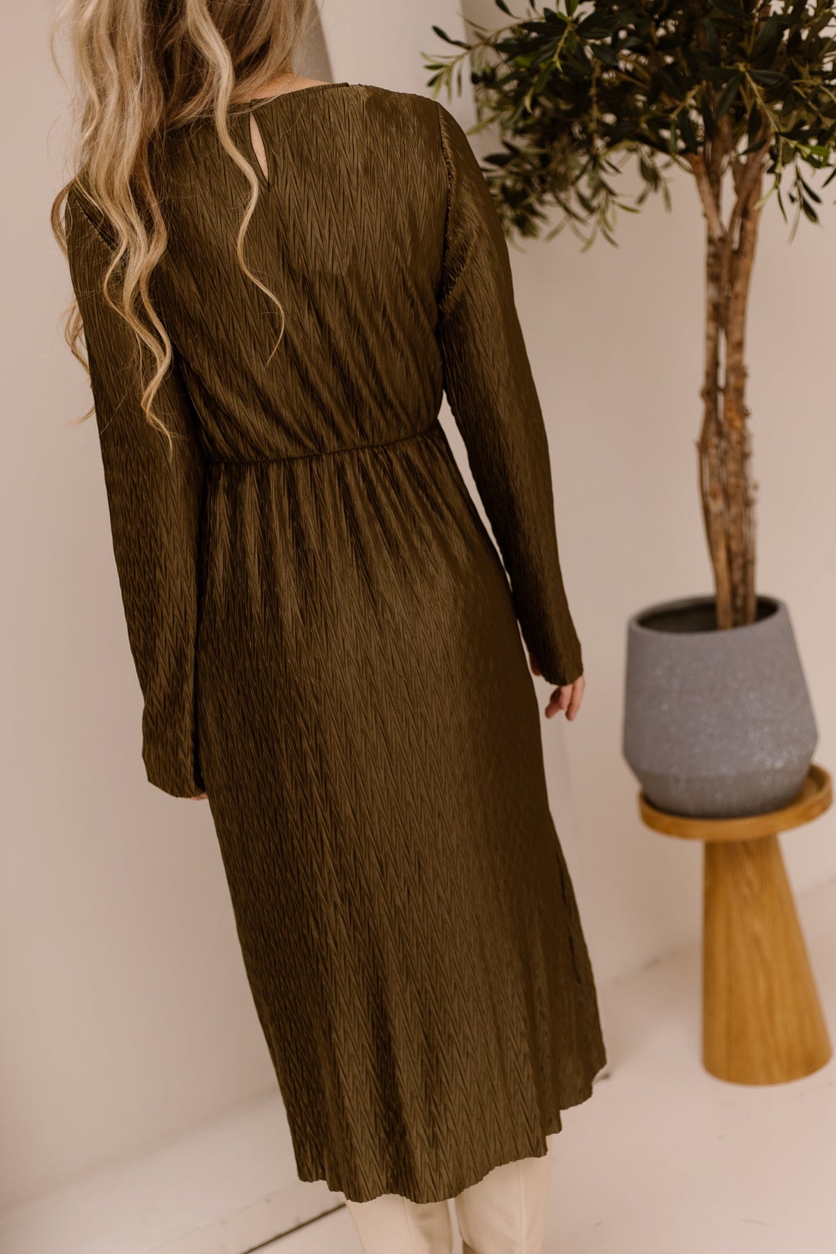 YASOtolinda LS Midi Dress Capers - Bij Keesje - Y.A.S - Jurk