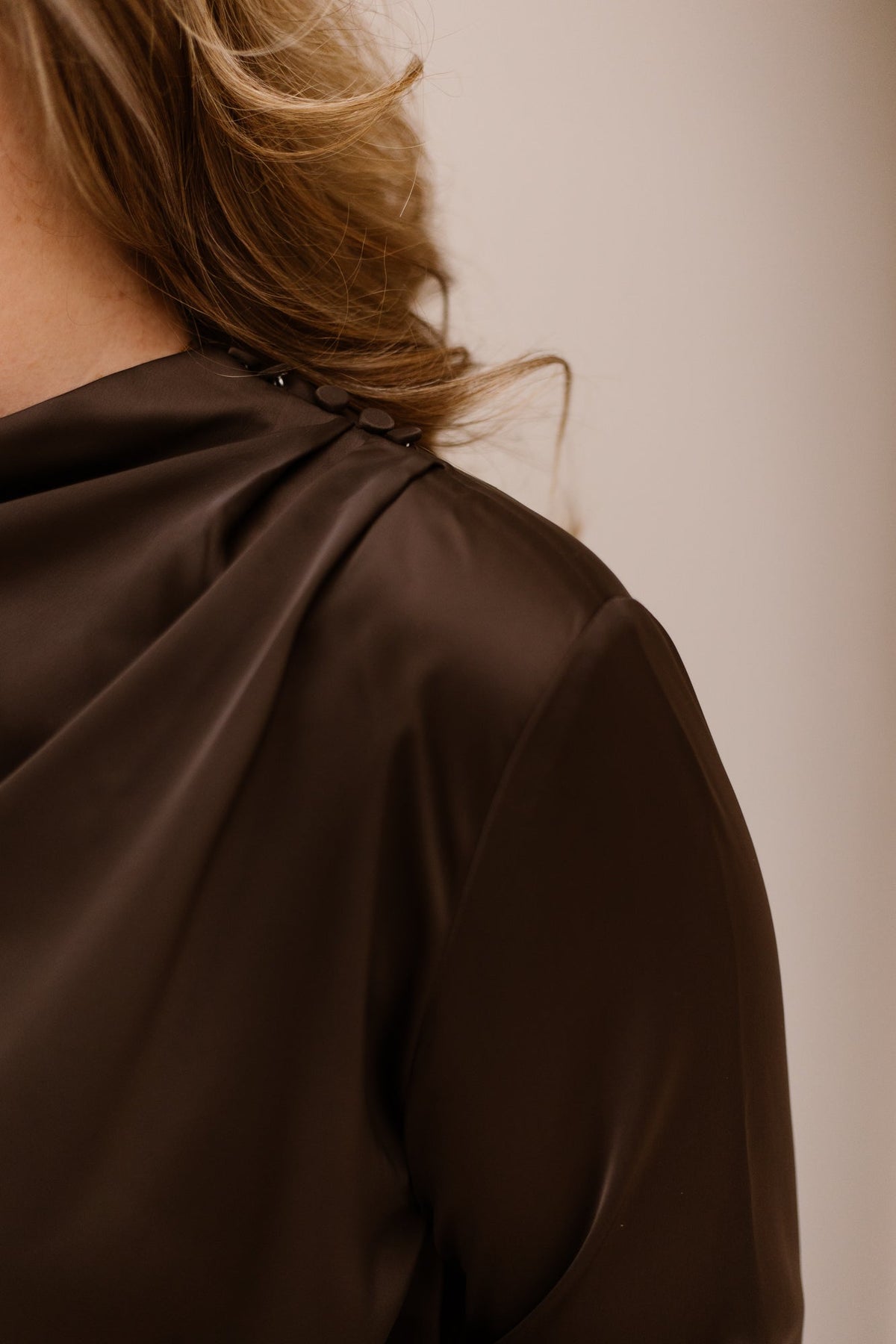 YASPella LS Funnel Neck Long Dress Chocolate Brown - Bij Keesje - Y.A.S - Jurk