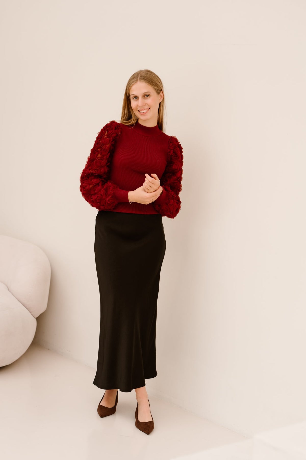 Yasrunella LS High Pullover Fig - Bij Keesje - Y.A.S - Trui