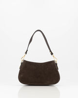 Tas Rimini suede donkerbruin