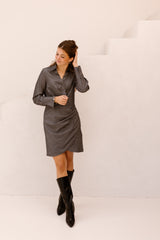 LyviaCC Wickelkleid Mittelgrau