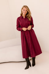 SannaCC Hemdblusenkleid Berry Red